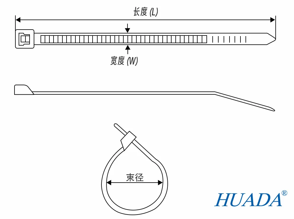 尼龙扎带规格尺寸