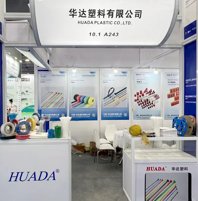 华达塑料在亚洲电力展上展出的扎带类型