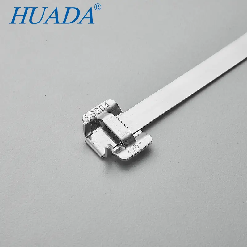 牙扣式不锈钢扎带锁扣结构特写